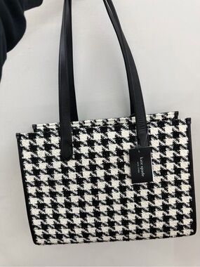 kate spade Black & White Houndstooth Tote